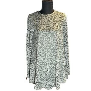 Show Me Your Mumu Tyler Tunic Dress Size XS Lace Olive Green Demure